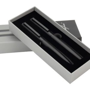 Writing set ballpen and rollerball pen Ferraghini GLADYS black