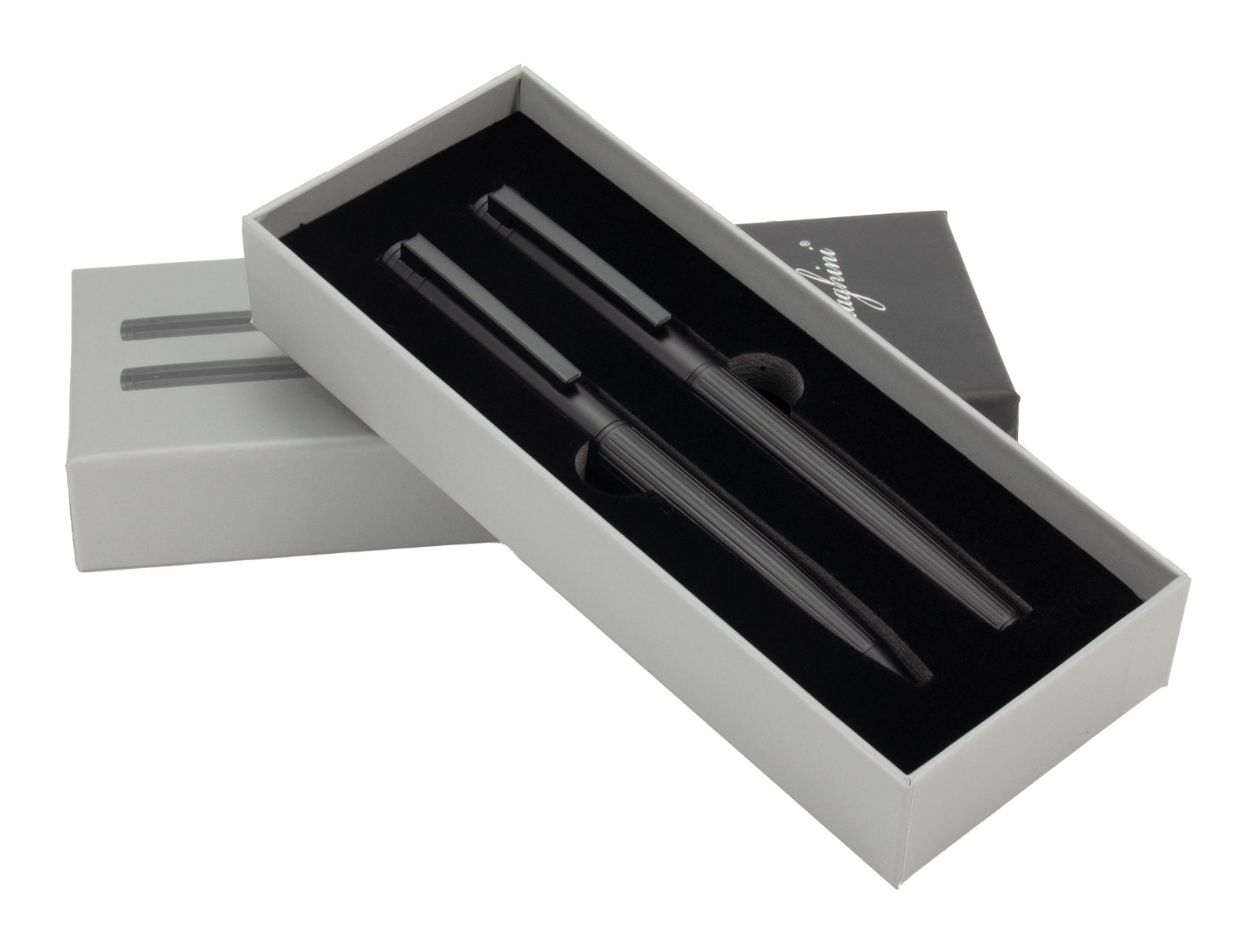 Writing set ballpen and rollerball pen Ferraghini GLADYS black