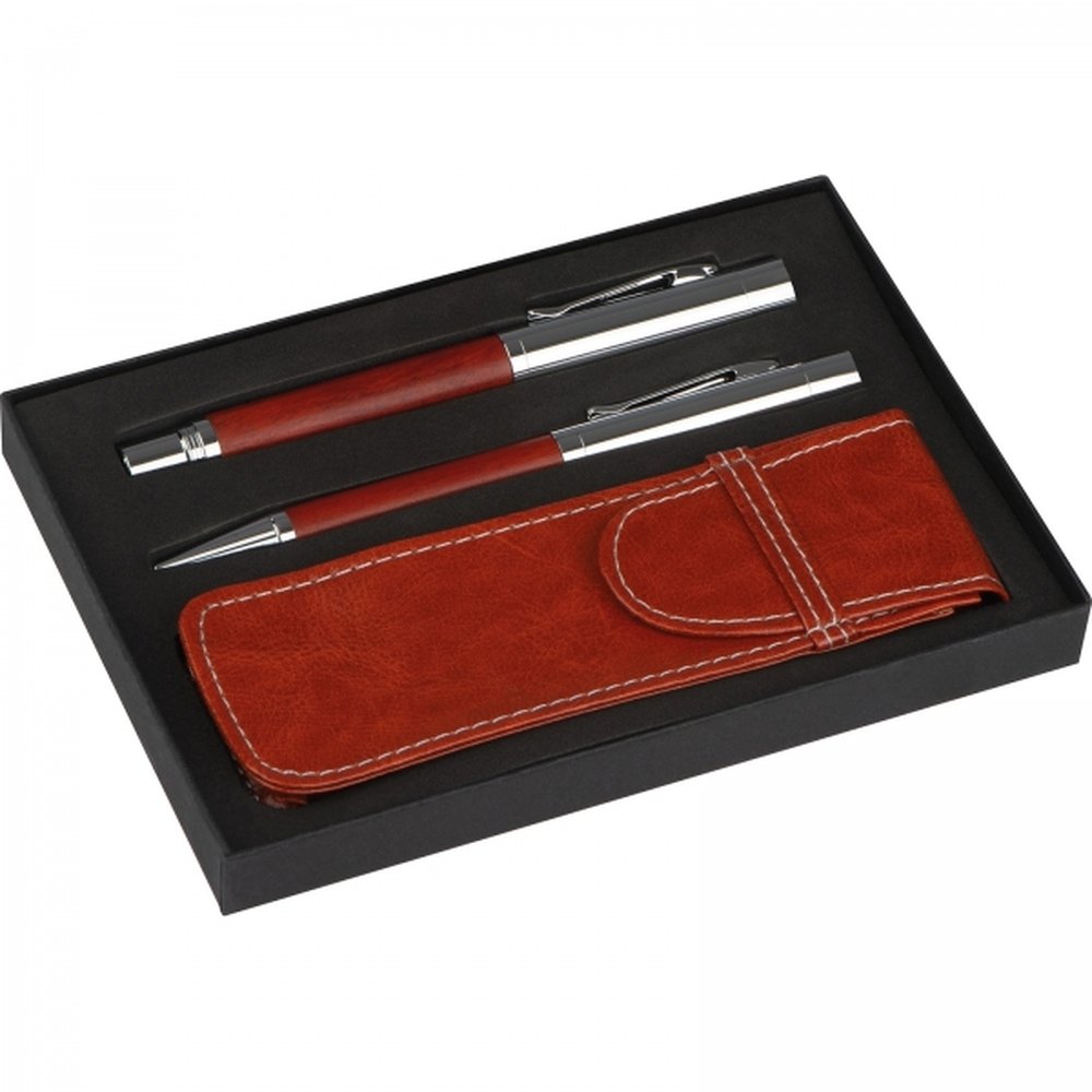 Writing set ballpen and fountain pen Mark Twain ALFREDO brown - Image 3