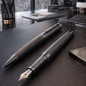 Writing set ballpoint pen and fountain pen Ferraghini FREDERICK dark grey