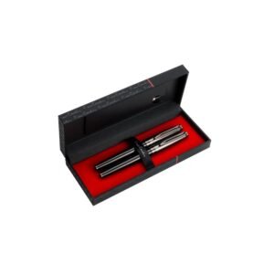 Writing set rollerball pen and fountain pen ODETTE Pierre Cardin black