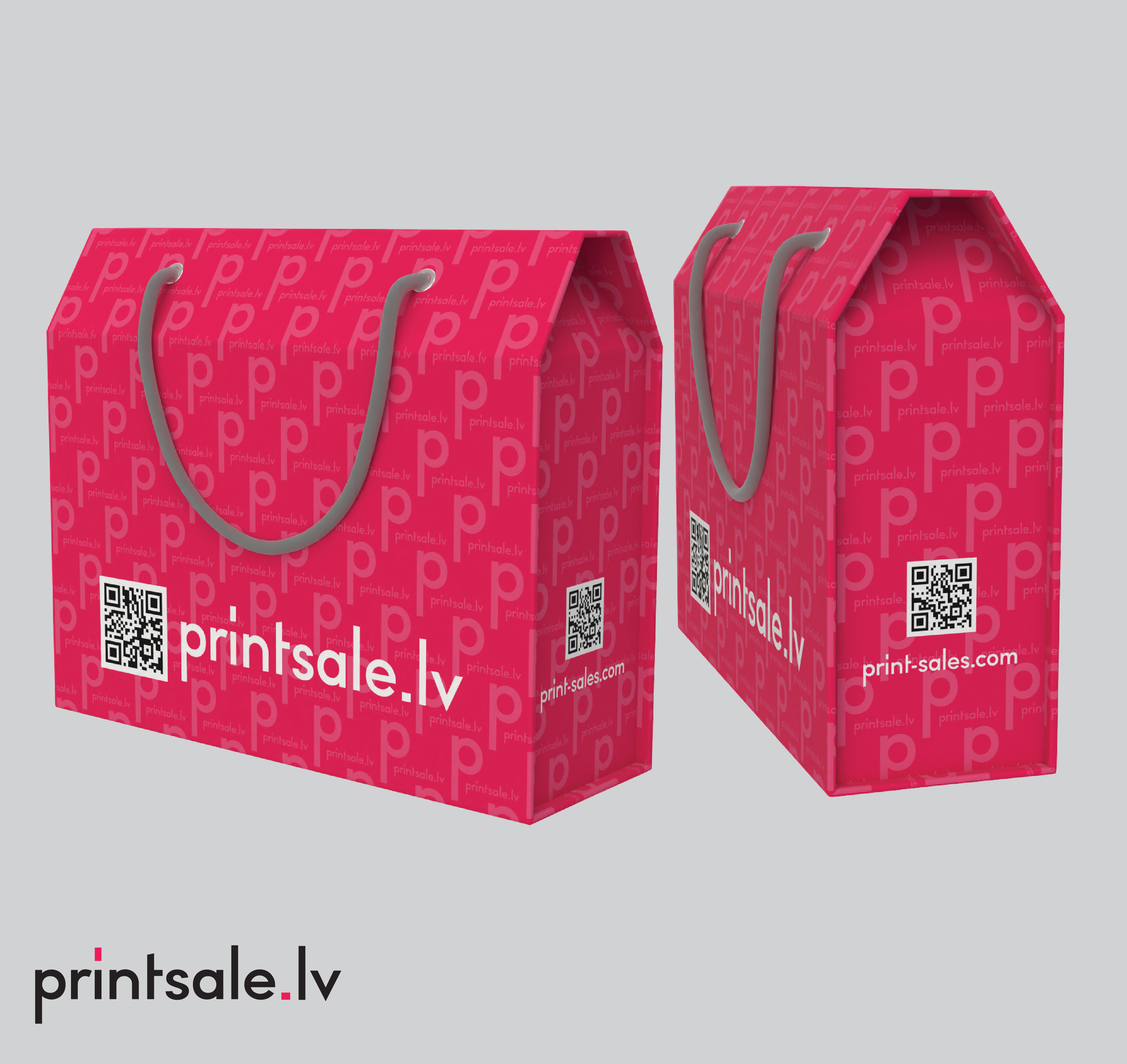 Paper box with rope handles