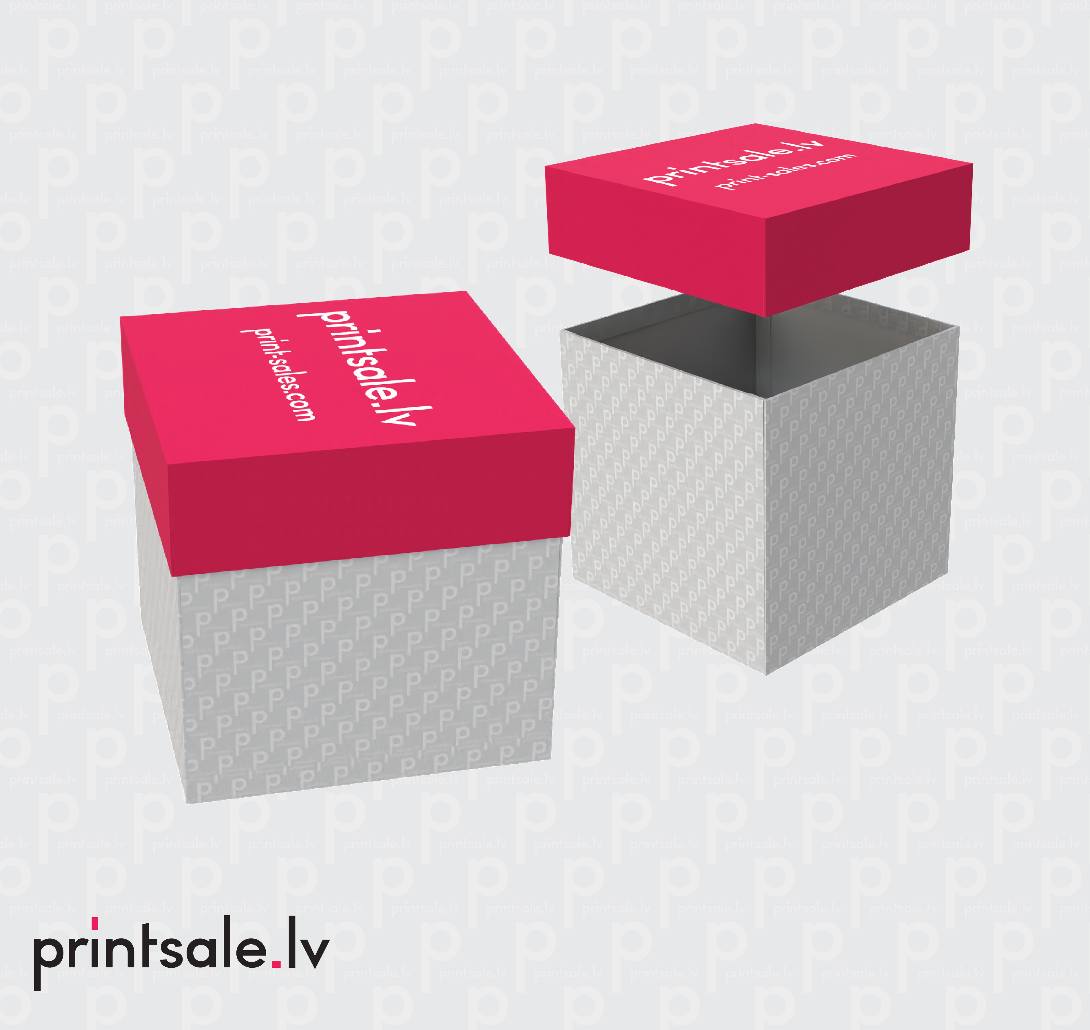 Square gift box with lid