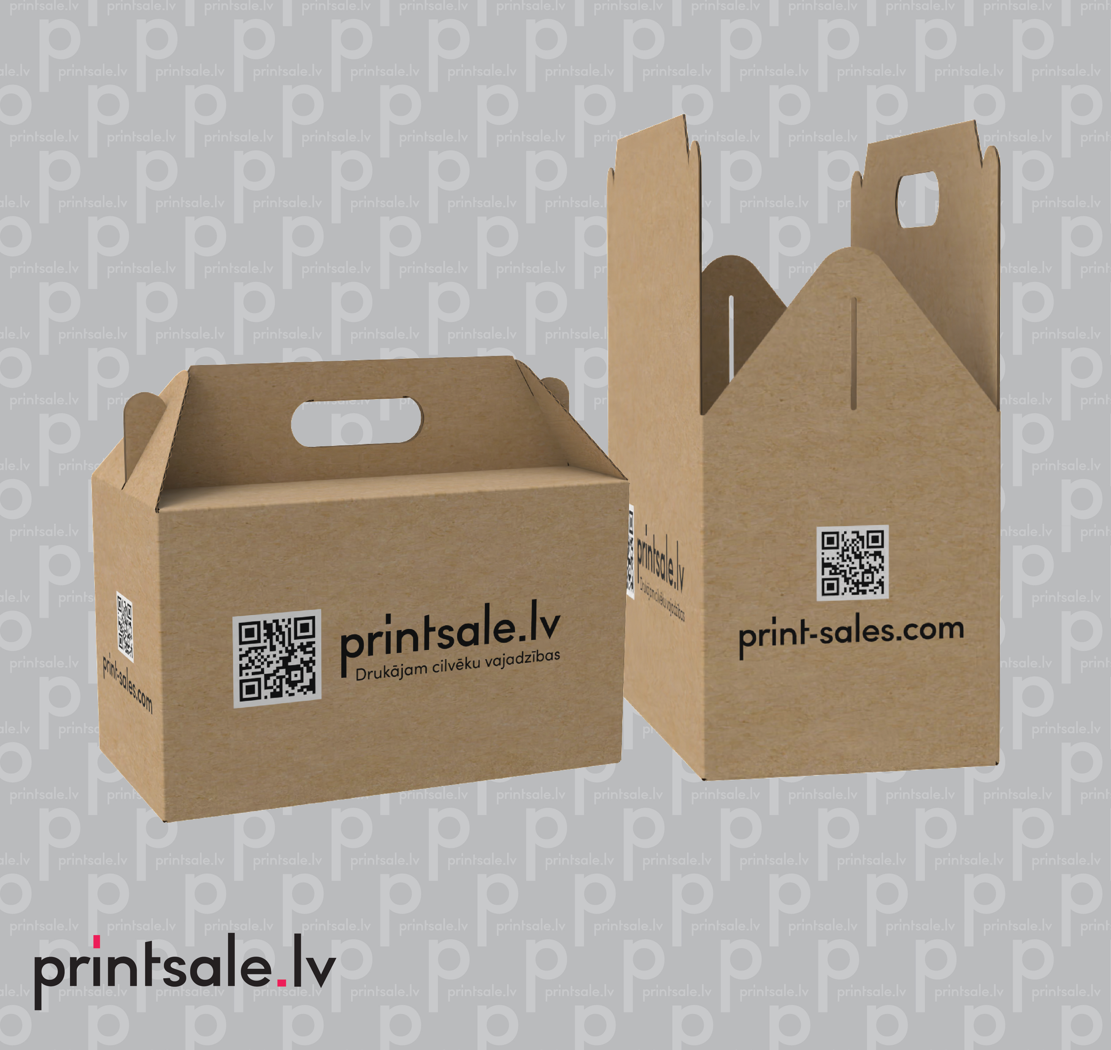 Gable box tuck end box with handle suitcases