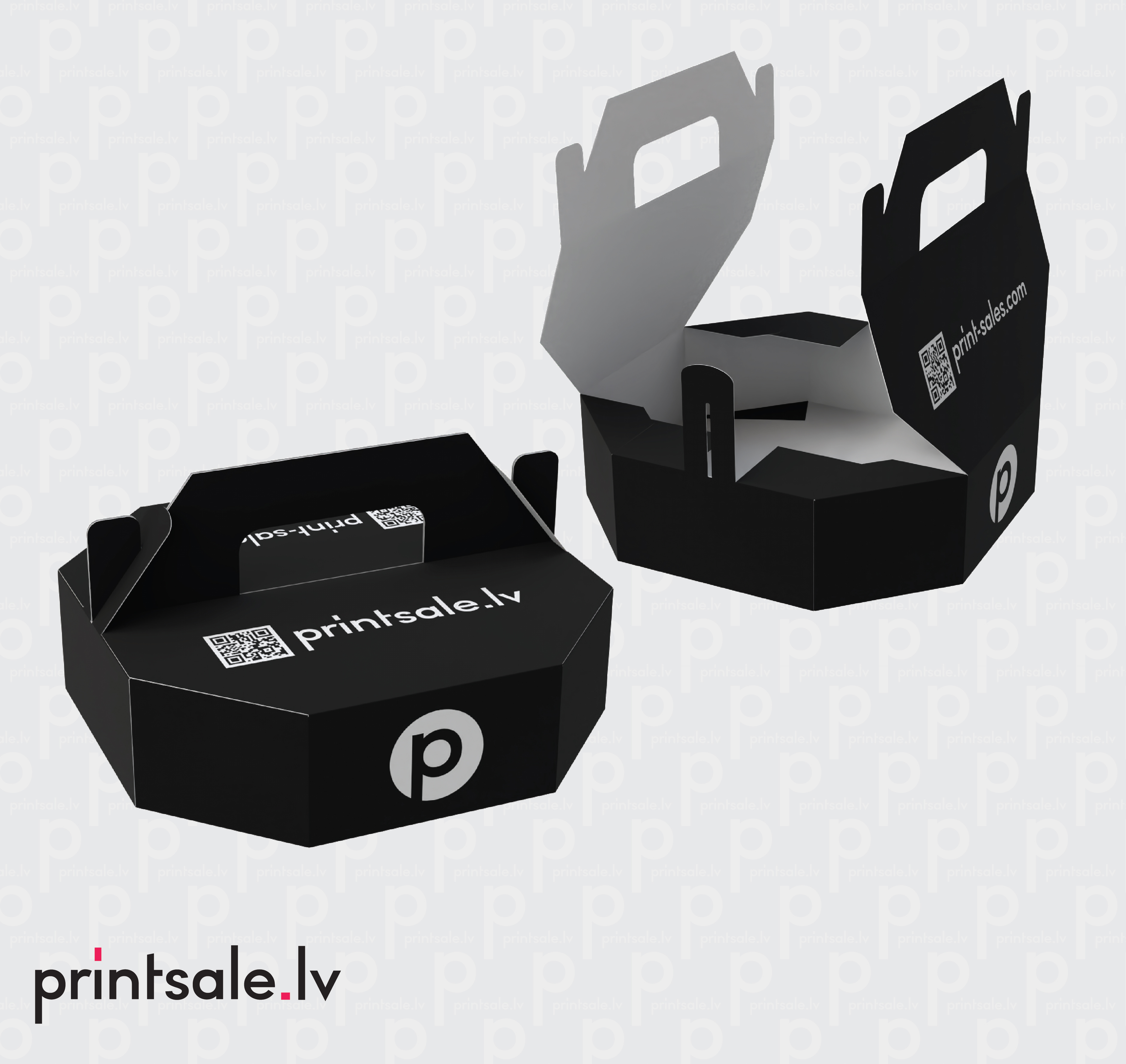 Tray boxes octagon angled