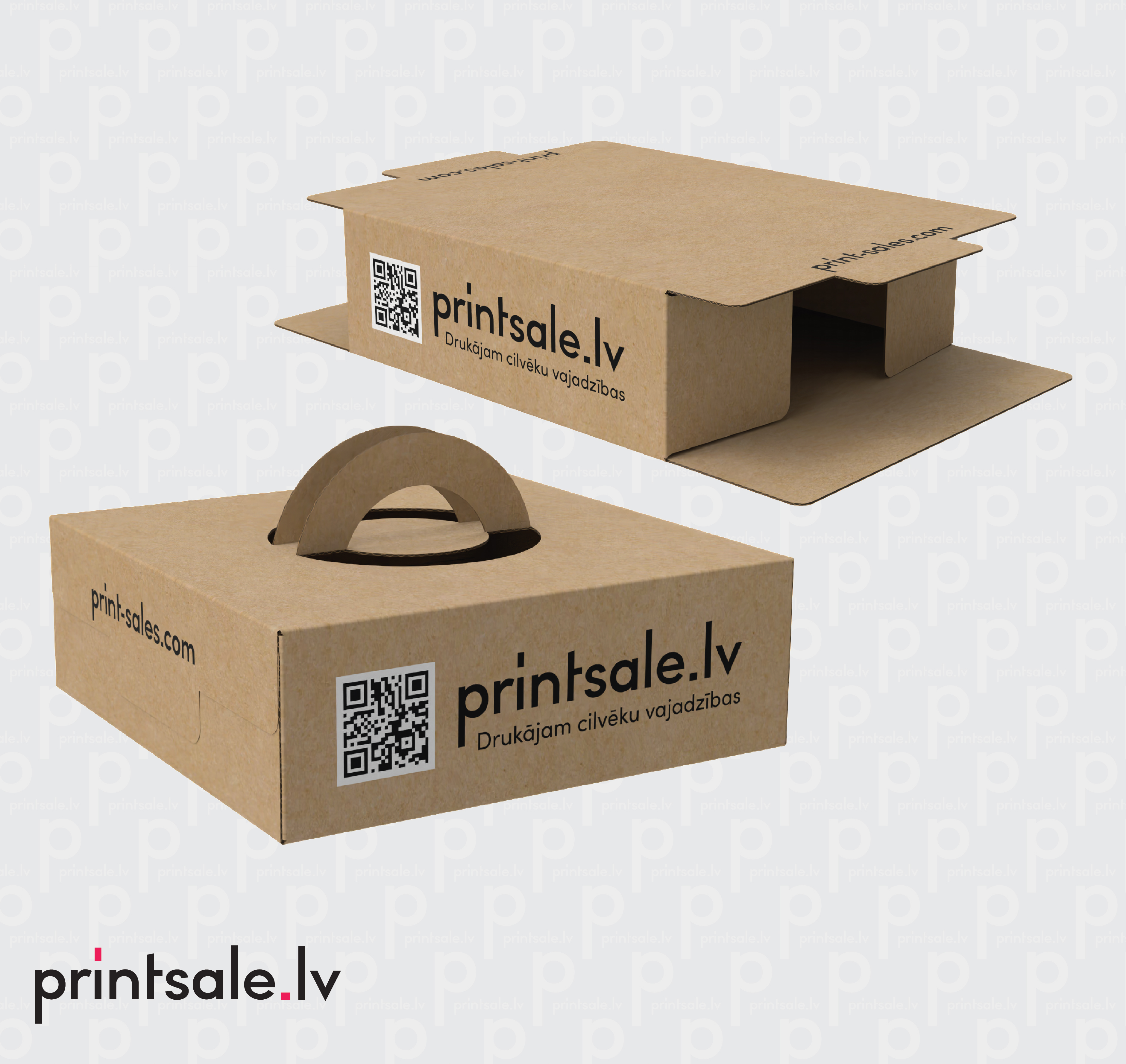 Tuck end box variations handle