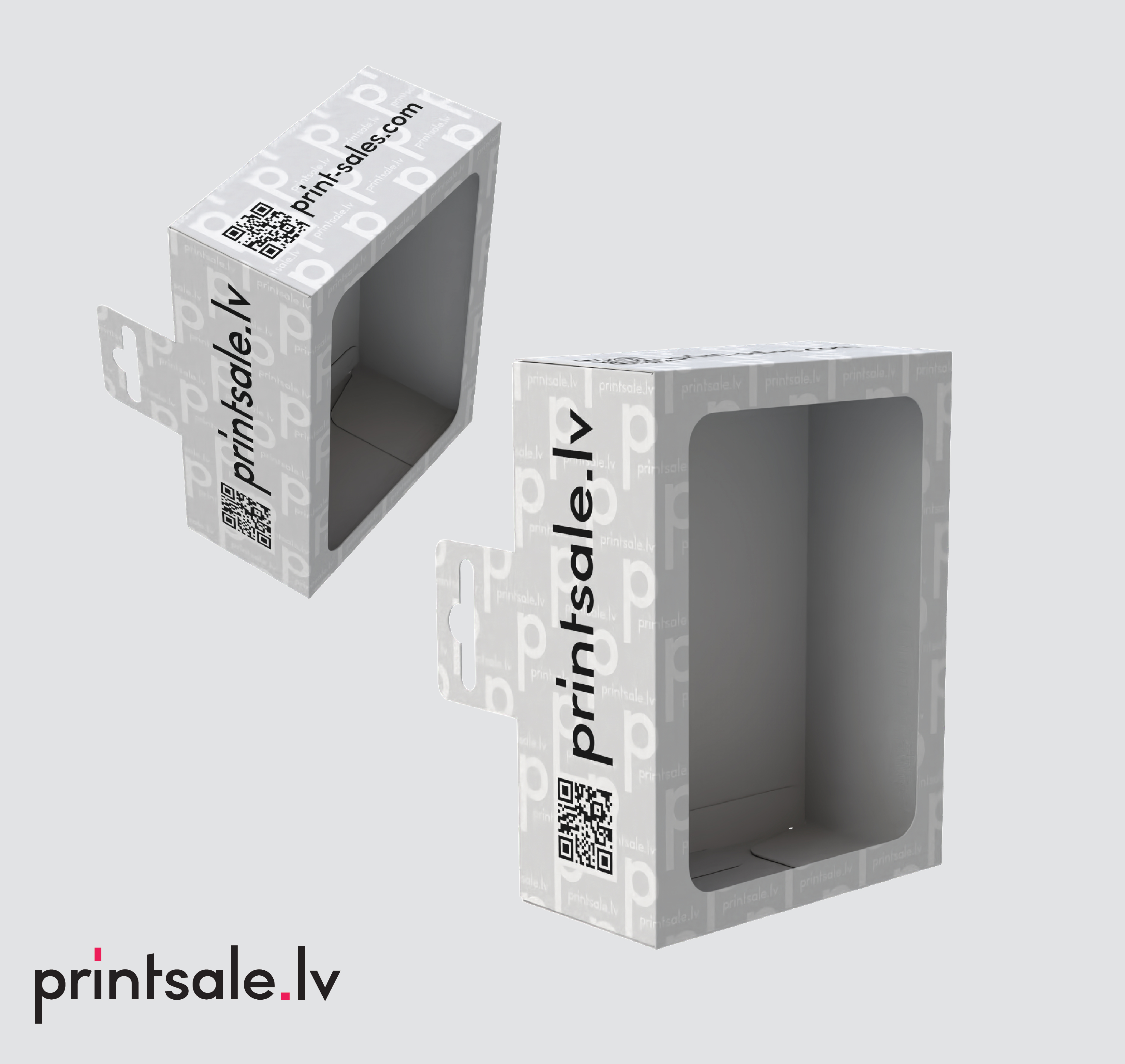 Tuck end boxes back open with window