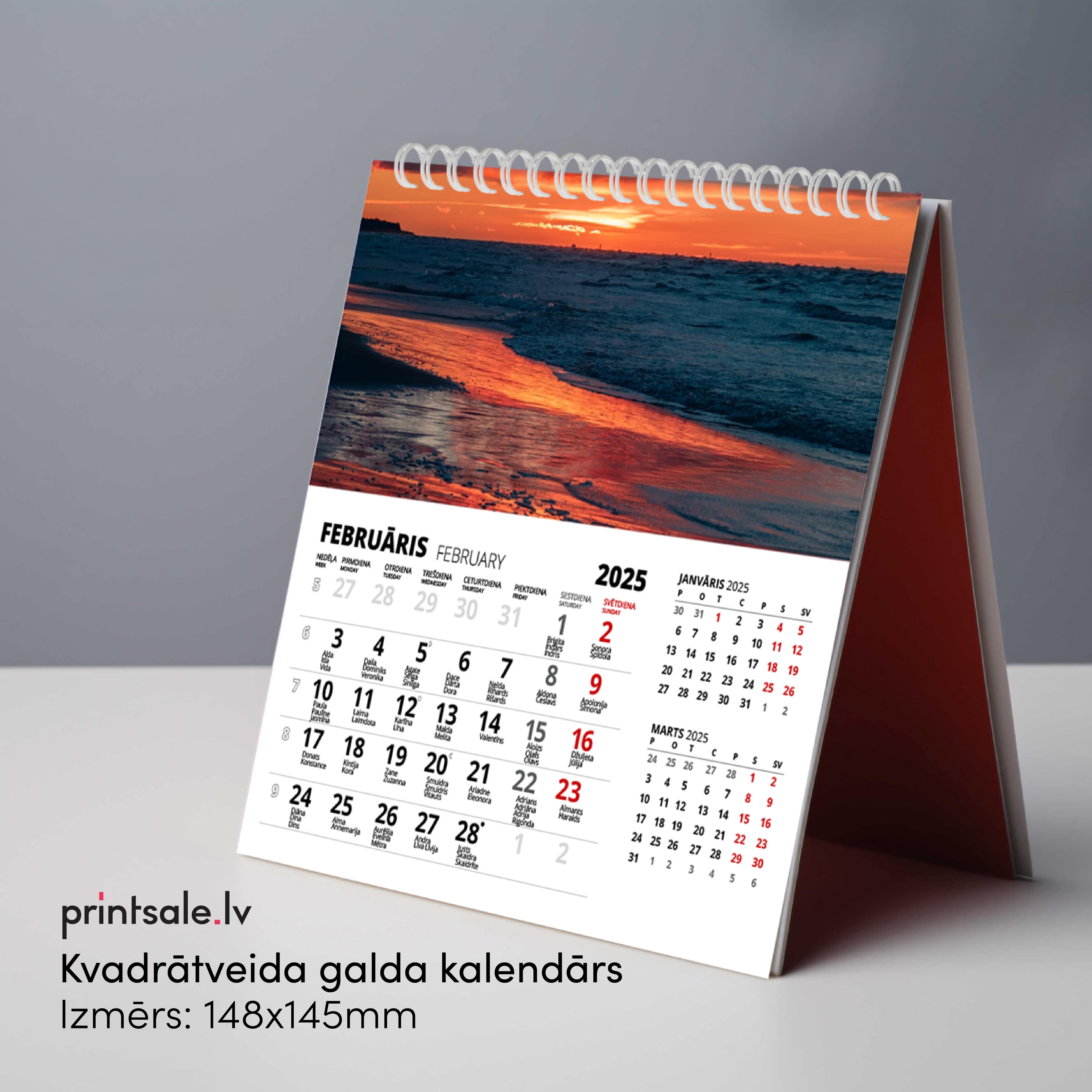 Kvadrātveida galda kalendārs